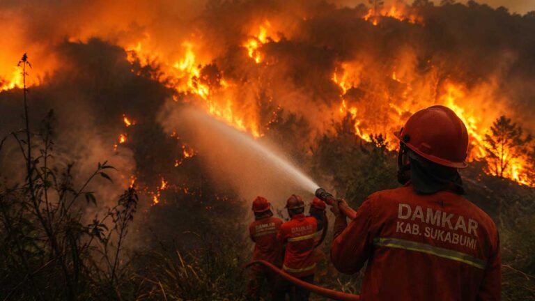 Ancaman Kebakaran Lahan Mengintai Sukabumi di Puncak Musim Kemarau