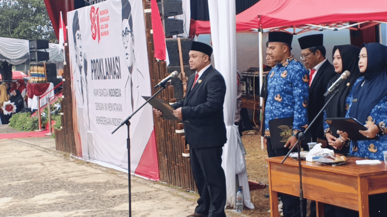 Upacara HUT ke-81 RI di Surade Sukabumi Berjalan Lancar, Erpa Aris Purnama Apresiasi Perjuangan Paskibraka