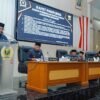 DPRD bersama Bupati Sukabumi saat paripurna terkait perubahan badan hukum Perumda Air Minum Tirta Jaya Mandiri menjadi Perseroan Daerah (Perseroda).