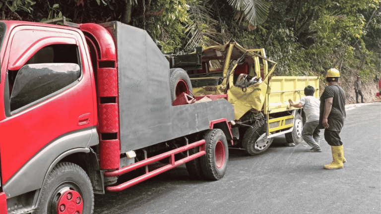 Truk Terperosok ke Jurang di Cisarakan Palabuhanratu, Sopir Meninggal Dunia