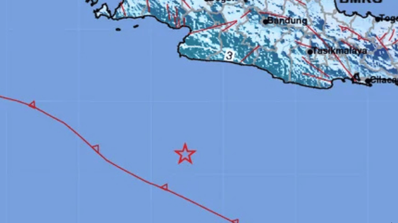 Gempa Tektonik M5,7 Guncang Laut Selatan Sukabumi, BMKG: Tidak Berpotensi Tsunami