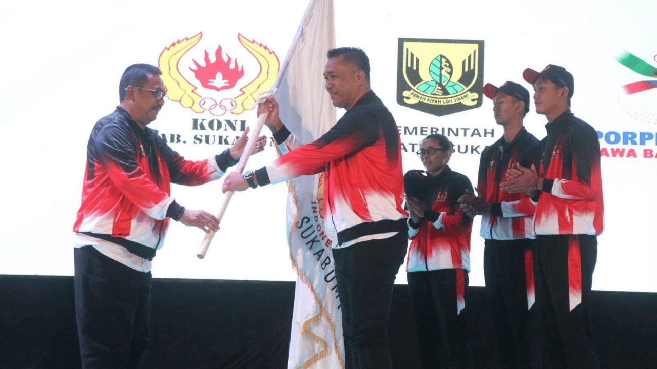 Lepas Atlet ke Porprov Jabar 2026, Bupati Asep Japar Optimistis Kabupaten Sukabumi Tembus 10 Besar
