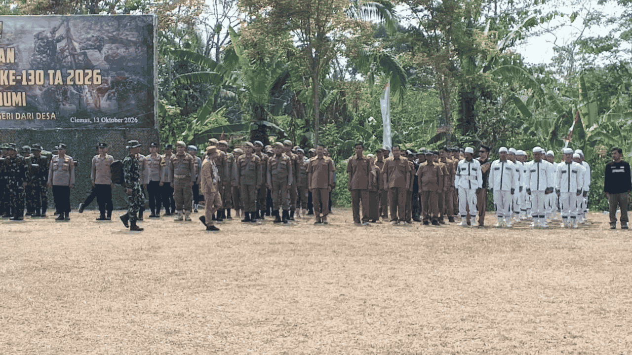 Kawal Pembukaan TMMD ke-130 di Ciemas, Satpol PP Sukabumi Terjunkan Puluhan Personel