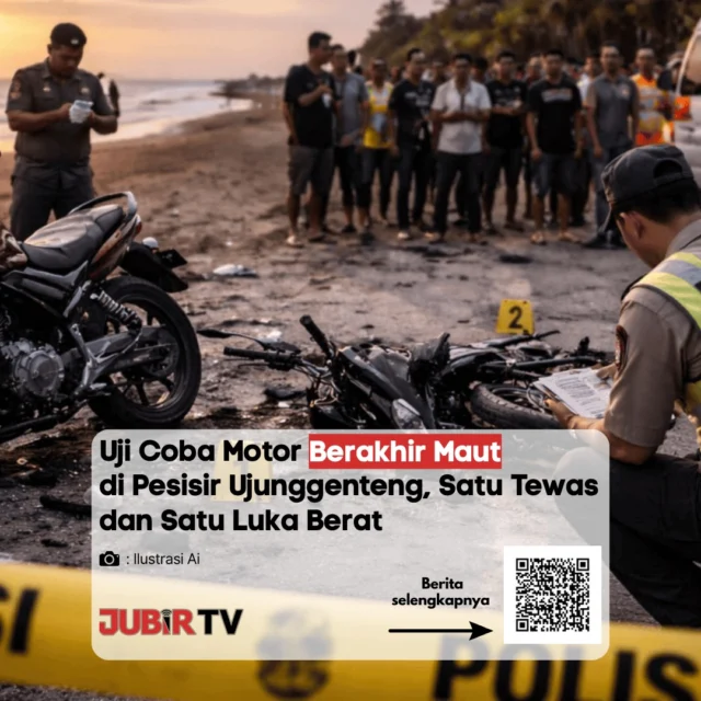 Uji coba motor di pesisir Ujunggenteng, Sukabumi, berakhir tragis.

Dua orang dilaporkan terseret ombak saat mencoba menguji kendaraan di area pantai. Satu korban ditemukan meninggal dunia, sementara satu lainnya mengalami luka berat dan telah mendapatkan penanganan. 

Peristiwa ini kembali jadi pengingat bahwa kawasan pantai selatan memiliki ombak dan arus yang cukup berbahaya, terutama jika digunakan untuk aktivitas berisiko.

Menurut kamu, apa yang sebaiknya diperhatikan wisatawan saat berada di kawasan pantai seperti ini?

📌 𝐈𝐧𝐟𝐨 𝐥𝐞𝐧𝐠𝐤𝐚𝐩𝐧𝐲𝐚 𝐜𝐞𝐤 𝐝𝐢 𝐬𝐭𝐨𝐫𝐲 & 𝐬𝐨𝐫𝐨𝐭𝐚𝐧

#jubirtv #jubirtvnewscom #sukabumi #jawabarat #ujunggenteng #laka #ombakbesar #wisatapantai #keselamatan #beritaterkini