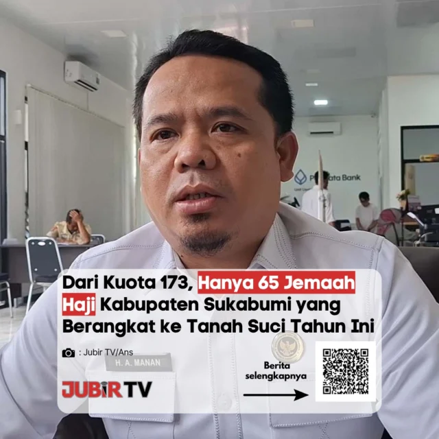Dari kuota 173 jemaah, hanya 65 warga Kabupaten Sukabumi yang berangkat haji tahun ini.

Jumlah tersebut berasal dari 66 jemaah yang telah melunasi biaya, namun satu orang batal berangkat karena kondisi kesehatan. Akibatnya, total jemaah yang siap diberangkatkan ke Tanah Suci tersisa 65 orang. 

Para jemaah dijadwalkan berangkat pada 7 Mei 2026 dan tergabung dalam Kloter 13 bersama jemaah dari daerah lain. 

Kondisi ini menunjukkan masih adanya kuota yang belum terisi, meski minat masyarakat untuk berhaji tetap tinggi.

Menurut kamu, apa yang biasanya jadi kendala utama calon jemaah hingga tidak jadi berangkat?

📌 𝐈𝐧𝐟𝐨 𝐥𝐞𝐧𝐠𝐤𝐚𝐩𝐧𝐲𝐚 𝐜𝐞𝐤 𝐝𝐢 𝐬𝐭𝐨𝐫𝐲 & 𝐬𝐨𝐫𝐨𝐭𝐚𝐧

#jubirtv #jubirtvnewscom #sukabumi #jawabarat #haji #jemaahhaji #tanahsuci #ibadah #infohaji #beritaterkini