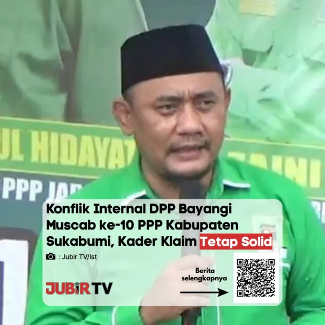 Polemik internal Dewan Pimpinan Pusat (DPP) Partai Persatuan Pembangunan (PPP) membayangi pelaksanaan Musyawarah Cabang (Muscab) ke-10 PPP Kabupaten Sukabumi yang dijadwalkan berlangsung Senin, 20 April 2026, di Lido Resort, Bogor.

Isu konflik di tingkat pusat dinilai berpotensi mempengaruhi dinamika Muscab, yang menjadi momentum penting bagi kebangkitan PPP di Kabupaten Sukabumi.

Namun demikian, Pelaksana Tugas (Plt) Ketua DPC PPP Kabupaten Sukabumi, Andri Hidayana, menegaskan bahwa kondisi internal di daerah tetap solid dan tidak terpengaruh oleh polemik di DPP.

#jubirtv #jubirtvnewscom #sukabumi #jawabarat #polemik #pppsukabumi #konflikinternal #dpp #muscabppp #politik #beritaterkini