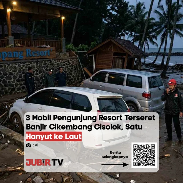 Banjir terjang resort di Cisolok, 3 mobil terseret arus 😱

Hujan deras bikin Sungai Cikembang meluap dan menerjang kawasan resort di Pasirbaru, Cisolok. Akibatnya, tiga mobil milik pengunjung terseret arus deras. 

Dua mobil berhasil diselamatkan, tapi satu unit dilaporkan hanyut hingga ke laut 😥 Beruntung, tidak ada korban jiwa dalam kejadian ini. 

Peristiwa ini jadi pengingat buat selalu waspada, terutama saat berwisata di dekat aliran sungai saat cuaca ekstrem.

Menurut kamu, wisata dekat sungai masih aman dikunjungi saat musim hujan? 👇

📌 𝐈𝐧𝐟𝐨 𝐥𝐞𝐧𝐠𝐤𝐚𝐩𝐧𝐲𝐚 𝐜𝐞𝐤 𝐝𝐢 𝐬𝐭𝐨𝐫𝐲 & 𝐬𝐨𝐫𝐨𝐭𝐚𝐧

#jubirtv #jubirtvnewscom #banjir #cisolok #sukabumi #bencanaalam #cuacaekstrem #wisata #jawabarat #beritaterkini