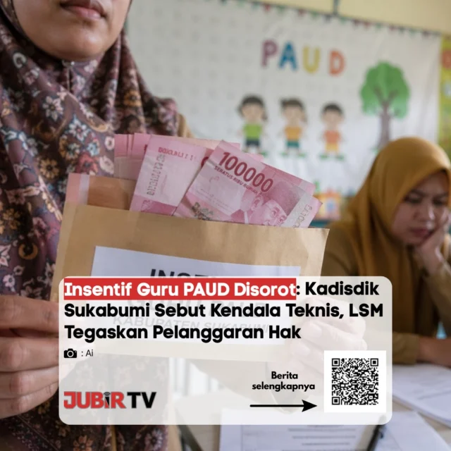 Polemik insentif guru PAUD di Sukabumi jadi sorotan.

Sejumlah guru mengeluhkan adanya selisih nominal yang diterima, dari yang seharusnya sekitar Rp480 ribu menjadi Rp380 ribu, bahkan ada yang lebih rendah. 

Dinas Pendidikan menyebut kondisi ini terjadi karena kendala teknis dalam proses pencairan. Namun di sisi lain, LSM menilai persoalan ini bukan sekadar teknis, melainkan sudah menyangkut hak para guru yang harus dipenuhi.

Situasi ini memunculkan perhatian, mengingat peran guru PAUD yang penting dalam pendidikan dasar anak.

📌 𝐈𝐧𝐟𝐨 𝐥𝐞𝐧𝐠𝐤𝐚𝐩𝐧𝐲𝐚 𝐜𝐞𝐤 𝐝𝐢 𝐬𝐭𝐨𝐫𝐲 & 𝐬𝐨𝐫𝐨𝐭𝐚𝐧

#jubirtv #jubirtvnewscom #sukabumi #jawabarat #guru #paud #insentifguru #pendidikan #beritaterkini #kebijakan