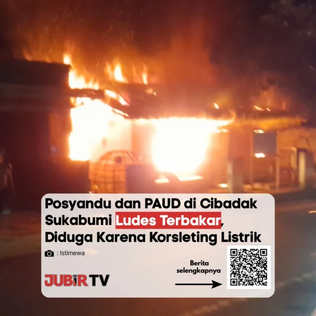 Posyandu dan PAUD di Cibadak, Sukabumi ludes terbakar.

Bangunan yang digunakan untuk layanan kesehatan dan pendidikan anak itu hangus dilalap api pada malam hari. Dugaan sementara, kebakaran dipicu korsleting listrik dan cepat membesar karena material bangunan yang mudah terbakar. 

Tidak ada laporan korban jiwa, namun fasilitas penting bagi warga terdampak cukup parah.

Semoga penanganan dan pemulihan bisa segera dilakukan agar aktivitas warga kembali berjalan.

📌 𝐈𝐧𝐟𝐨 𝐥𝐞𝐧𝐠𝐤𝐚𝐩𝐧𝐲𝐚 𝐜𝐞𝐤 𝐝𝐢 𝐬𝐭𝐨𝐫𝐲 & 𝐬𝐨𝐫𝐨𝐭𝐚𝐧

#jubirtv #jubirtvnewscom #sukabumi #cibadak #kebakaran #posyandu #paud #bencanadaerah #jawabarat #beritaterkini