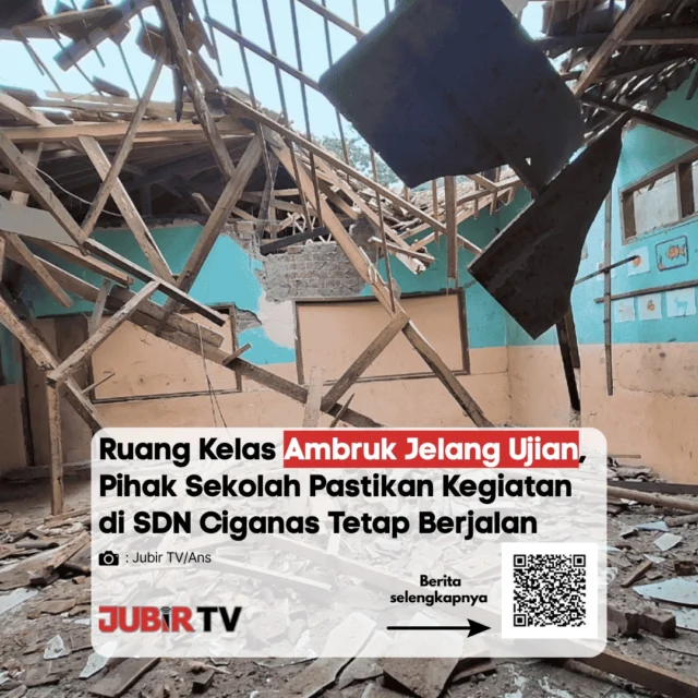 Dua ruang kelas SDN Ciganas, Ciambar, Sukabumi ambruk jelang pelaksanaan ujian. Meski demikian, pihak sekolah memastikan kegiatan ujian tetap berjalan dengan skema darurat.

Kerusakan terjadi akibat bangunan yang sudah lapuk, sehingga ruang kelas tidak lagi aman digunakan. Untuk sementara, siswa dialihkan ke ruang lain dan fasilitas sekitar. 

Menurut kamu, kondisi seperti ini masih sering terjadi di daerah?

📌 𝐈𝐧𝐟𝐨 𝐥𝐞𝐧𝐠𝐤𝐚𝐩𝐧𝐲𝐚 𝐜𝐞𝐤 𝐝𝐢 𝐬𝐭𝐨𝐫𝐲 & 𝐬𝐨𝐫𝐨𝐭𝐚𝐧

#jubirtv #jubirtvnewscom #sukabumi #ciambar #sekolahrusak #pendidikan #beritasukabumi #jawabarat