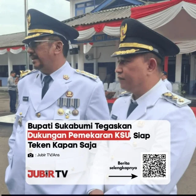 Bupati Sukabumi Asep Japar menegaskan dukungannya terhadap rencana pemekaran wilayah KSU dan menyatakan siap menandatangani kapan saja jika prosesnya telah memenuhi ketentuan.

Menurutnya, pemekaran wilayah diharapkan dapat mempercepat pemerataan pembangunan serta meningkatkan pelayanan kepada masyarakat di daerah yang akan dimekarkan. 

Namun, proses pemekaran tetap harus melalui tahapan dan persyaratan yang berlaku dari pemerintah pusat.

Kalau menurut kamu, pemekaran wilayah ini bakal benar-benar membawa dampak positif atau justru sebaliknya?

📌 𝐈𝐧𝐟𝐨 𝐥𝐞𝐧𝐠𝐤𝐚𝐩𝐧𝐲𝐚 𝐜𝐞𝐤 𝐝𝐢 𝐬𝐭𝐨𝐫𝐲 & 𝐬𝐨𝐫𝐨𝐭𝐚𝐧

#jubirtv #jubirtvnewscom #sukabumi #pemekaranwilayah #ksu pemerintahandaerah beritasukabumi jawabarat infodaerah beritaterkini