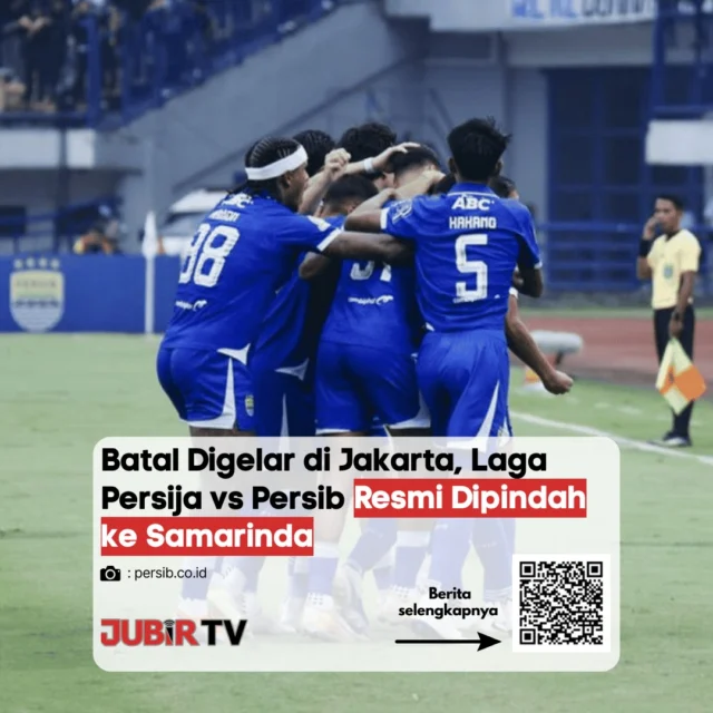 Laga panas antara Persija Jakarta vs Persib Bandung dipastikan tidak digelar di Jakarta dan resmi dipindahkan ke Samarinda.

Pertandingan pekan ke-32 ini tetap berlangsung sesuai jadwal pada 10 Mei 2026, namun lokasi berubah ke Stadion Segiri demi alasan keamanan dan padatnya agenda di ibu kota. 

Menurut kamu, pemindahan venue seperti ini merugikan tim tuan rumah atau justru solusi terbaik?

📌 𝐈𝐧𝐟𝐨 𝐥𝐞𝐧𝐠𝐤𝐚𝐩𝐧𝐲𝐚 𝐜𝐞𝐤 𝐝𝐢 𝐬𝐭𝐨𝐫𝐲 & 𝐬𝐨𝐫𝐨𝐭𝐚𝐧

#jubirtv #jubirtvnewscom #persija #persib #ligasuper #sepakbolaindonesia #beritaolahraga #indonesia
