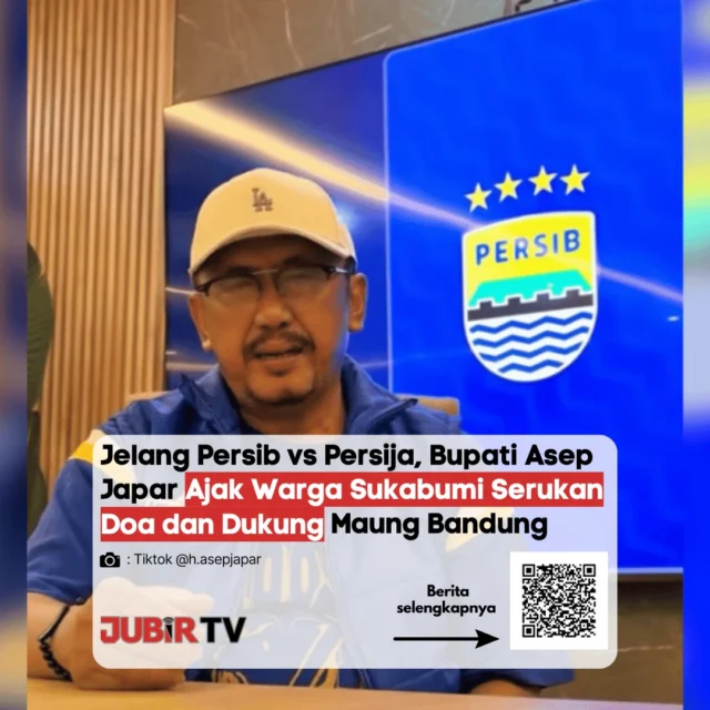 Bupati Sukabumi, Asep Japar, mengajak warga Sukabumi untuk mendoakan dan mendukung Persib Bandung saat menghadapi Persija Jakarta di Samarinda.

Laga klasik ini dinilai penting bagi Maung Bandung untuk menjaga peluang juara musim ini. 

Menurut kamu, Persib bisa bawa pulang poin penuh dari laga kontra Persija kali ini?

📌 𝐈𝐧𝐟𝐨 𝐥𝐞𝐧𝐠𝐤𝐚𝐩𝐧𝐲𝐚 𝐜𝐞𝐤 𝐝𝐢 𝐬𝐭𝐨𝐫𝐲 & 𝐬𝐨𝐫𝐨𝐭𝐚𝐧

#jubirtv #jubirtvnewscom #persib #persija #maungbandung #ligaindonesia #beritaolahraga #sukabumi