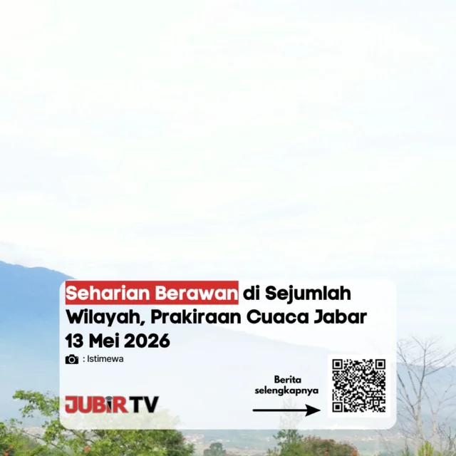 Sedia Payung Sebelum Hujan? Cuaca Jabar Hari Ini Diprediksi Berawan ☁️🙌

Berdasarkan rilis terbaru, cuaca di Jawa Barat hari ini, 13 Mei 2026, didominasi oleh langit berawan. Cocok nih buat yang punya agenda outdoor, tapi jangan lupa tetap pantau kondisi langit ya! 🌤️

Bagaimana kondisi cuaca di tempat kalian pagi ini? Tulis di kolom komentar yuk! 👇

📌 𝐈𝐧𝐟𝐨 𝐥𝐞𝐧𝐠𝐤𝐚𝐩𝐧𝐲𝐚 𝐜𝐞𝐤 𝐝𝐢 𝐬𝐭𝐨𝐫𝐲 & 𝐬𝐨𝐫𝐨𝐭𝐚𝐧

#jubirtv #jubirtvnewscom #cuacajabar #prakiraancuaca #infocuaca #jawabarat #bmkg #beritajabar #cuacaid #infobandung #infosukabumi #jabarjuara