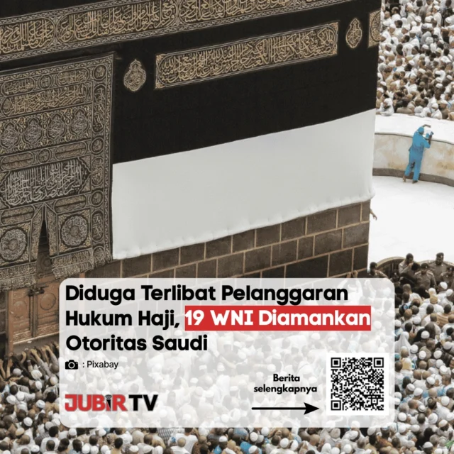 Pelajaran Penting! 19 WNI Diamankan di Arab Saudi Terkait Aturan Haji ⚠️🕋

Hati-hati dalam memilih jalur ibadah! Sebanyak 19 WNI diamankan oleh otoritas Saudi karena masalah prosedural dan hukum haji. Pemerintah terus mengimbau agar masyarakat tidak tergiur dengan tawaran haji tanpa visa resmi (Visa Haji). 📜🚫

Pastikan segala dokumen perjalanan dan ibadahmu legal agar tenang dalam beribadah. Jangan sampai niat suci terhambat oleh kendala hukum di negeri orang. Tetap waspada dan ikuti aturan yang ada ya! ✨🙌

📌 𝐈𝐧𝐟𝐨 𝐥𝐞𝐧𝐠𝐤𝐚𝐩𝐧𝐲𝐚 𝐜𝐞𝐤 𝐝𝐢 𝐬𝐭𝐨𝐫𝐲 & 𝐬𝐨𝐫𝐨𝐭𝐚𝐧

#jubirtv #jubirtvnewscom #haji #wni #arabsaudi #infonnasional #kemenag #kemlu #beritahaji #hukumhaji #visahaji #indonesiaarabsaudi #jamaahhaji