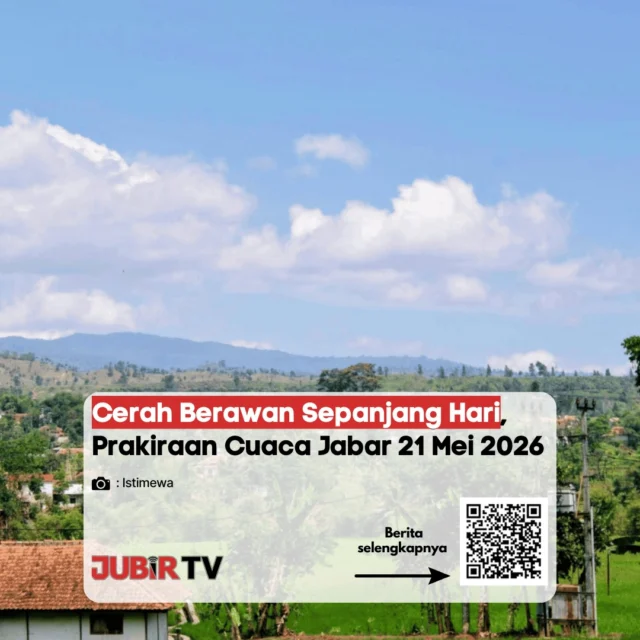 Full Senyum! BMKG Prediksi Cuaca Jabar Hari Ini Cerah Berawan Sepanjang Hari ☀️😎

Kabar baik untuk mengawali aktivitas hari ini! Badan Meteorologi, Klimatologi, dan Geofisika (BMKG) merilis prakiraan cuaca wilayah Jawa Barat untuk hari Kamis (21/5), di mana sebagian besar wilayah termasuk Sukabumi dan sekitarnya diprediksi akan didominasi cuaca cerah berawan dari pagi hingga malam hari.

Kondisi ini pas banget buat kalian yang punya agenda padat di luar ruangan atau mau jemur pakaian sampai kering maksimal. Meskipun cuaca bersahabat, jangan lupa tetap jaga hidrasi tubuh dengan minum air putih yang cukup ya! Bagaimana kondisi langit di tempat kalian saat ini? Tulis di kolom komentar! 👇

📌 𝐈𝐧𝐟𝐨 𝐥𝐞𝐧𝐠𝐤𝐚𝐩𝐧𝐲𝐚 𝐜𝐞𝐤 𝐝𝐢 𝐬𝐭𝐨𝐫𝐲 & 𝐬𝐨𝐫𝐨𝐭𝐚𝐧

#jubirtv #jubirtvnewscom #prakeraancuaca #bmkg #cuacajabar #sukabumi #beritasukabumi #kabupatensukabumi #infobmkg #cerahberawan #cuacahariini #infosukabumi