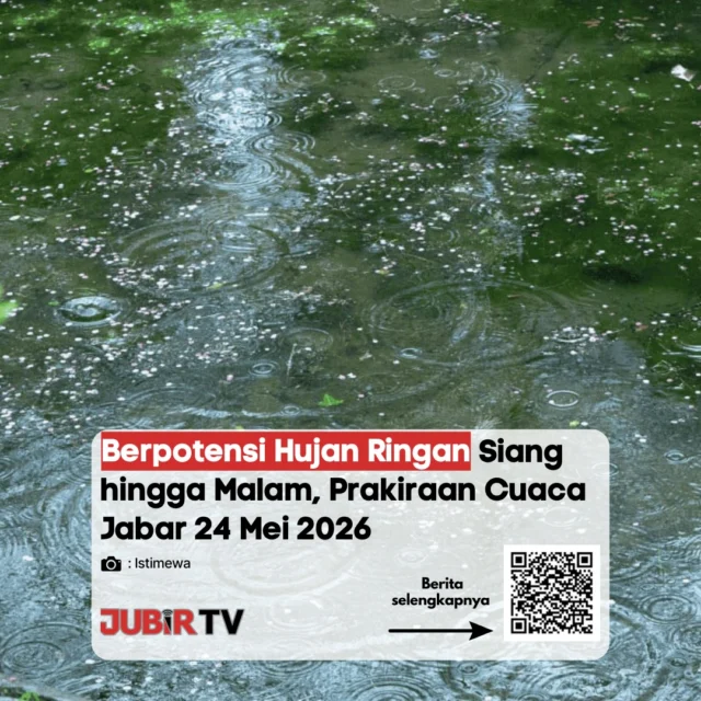 Jangan Lupa Bawa Payung! BMKG Prediksi Sebagian Wilayah Jabar Berpotensi Hujan Ringan Siang Hingga Malam Hari 🌧️⚡

Badan Meteorologi, Klimatologi, dan Geofisika (BMKG) merilis prakiraan cuaca wilayah Jawa Barat untuk hari Minggu (24/5). Beberapa wilayah, termasuk Sukabumi dan sekitarnya, diprediksi berpotensi diguyur hujan dengan intensitas ringan mulai siang hingga malam hari nanti.

Bagi kalian yang sedang menikmati waktu libur akhir pekan atau beraktivitas di luar rumah, tetap waspada dan persiapkan jas hujan atau payung sebelum bepergian, ya! Bagaimana kondisi cuaca di tempat kalian saat ini? Tulis di kolom komentar! 👇

📌 𝐈𝐧𝐟𝐨 𝐥𝐞𝐧𝐠𝐤𝐚𝐩𝐧𝐲𝐚 𝐜𝐞𝐤 𝐝𝐢 𝐬𝐭𝐨𝐫𝐲 & 𝐬𝐨𝐫𝐨𝐭𝐚𝐧

#jubirtv #jubirtvnewscom #prakeraancuaca #bmkg #cuacajabar #sukabumi #beritasukabumi #kabupatensukabumi #infobmkg #hujanringan #cuacahariini #infosukabumi