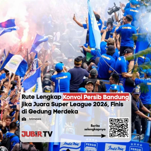 Siap-Siap Birukan Jalanan! Ini Bocoran Rute Konvoi Persib Jika Berhasil Sabet Gelar Juara 🏆🐯

Euforia juara sudah di depan mata! Skema dan rute konvoi perayaan Persib Bandung jika berhasil mengamankan trofi juara liga kini mulai dipersiapkan. Konvoi diprediksi akan melewati sejumlah jalur protokol utama di Kota Bandung untuk menyambut kedatangan Maung Bandung bersama para Bobotoh.

Bagi para pengendara, bersiap untuk mengantisipasi titik-titik kepadatan arus lalu lintas di rute yang akan dilewati. Bobotoh, sudah siap konvoi bareng? Tulis prediksi skor kalian di kolom komentar! 👇

📌 𝐈𝐧𝐟𝐨 𝐥𝐞𝐧𝐠𝐤𝐚𝐩𝐧𝐲𝐚 𝐜𝐞𝐤 𝐝𝐢 𝐬𝐭𝐨𝐫𝐲 & 𝐬𝐨𝐫𝐨𝐭𝐚𝐧

#jubirtv #jubirtvnewscom #persib #persibjuara #konvoipersib #bobotoh #vikingpersibclub #maungbandung #persibday #bandung #infobandung #beritajabar