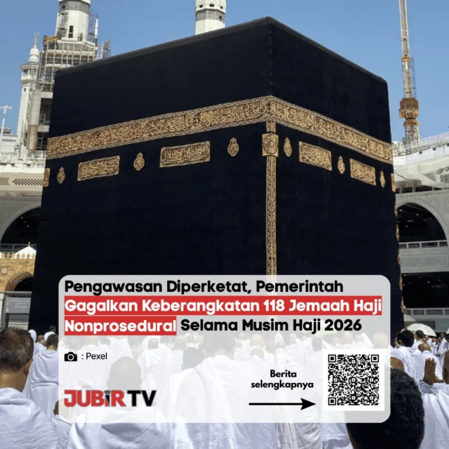 Pemerintah Gagalkan Keberangkatan 118 Jemaah Haji Nonprosedural 🚫✈️
Pemerintah memperketat pengawasan dan berhasil menggagalkan keberangkatan 118 jemaah haji nonprosedural selama musim haji 2026. Langkah tegas ini diambil untuk memastikan keamanan serta mematuhi regulasi ibadah haji yang berlaku. Masyarakat diimbau untuk selalu menempuh jalur resmi guna menghindari risiko yang merugikan jemaah.

📌 𝐈𝐧𝐟𝐨 𝐥𝐞𝐧𝐠𝐤𝐚𝐩𝐧𝐲𝐚 𝐜𝐞𝐤 𝐝𝐢 𝐬𝐭𝐨𝐫𝐲 & 𝐬𝐨𝐫𝐨𝐭𝐚𝐧

#jubirtv #jubirtvnewscom #Haji2026 #InfoHaji #HajiNonprosedural #Pemerintah #BeritaNasional #KeamananIbadahHaji