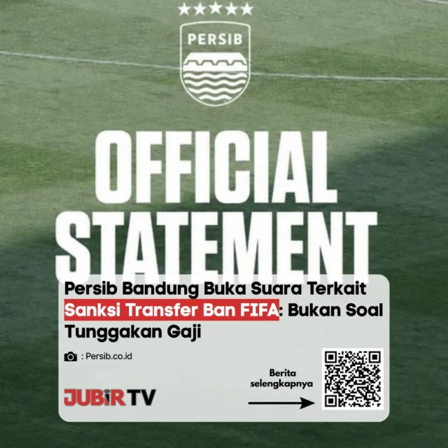 Persib Bandung Berikan Tanggapan Terkait Sanksi FIFA 🔵⚽
Manajemen Persib Bandung akhirnya angkat bicara merespons terkait sanksi yang dijatuhkan oleh FIFA. Pihak klub menyatakan sedang mempelajari putusan tersebut secara mendalam dan berkomitmen untuk menempuh langkah-langkah yang diperlukan sesuai dengan koridor hukum yang berlaku di dunia sepak bola internasional. Persib menegaskan akan tetap profesional dalam menyelesaikan permasalahan ini demi kebaikan klub ke depannya.

📌 𝐈𝐧𝐟𝐨 𝐥𝐞𝐧𝐠𝐤𝐚𝐩𝐧𝐲𝐚 𝐜𝐞𝐤 𝐝𝐢 𝐬𝐭𝐨𝐫𝐲 & 𝐬𝐨𝐫𝐨𝐭𝐚𝐧

#jubirtv #jubirtvnewscom #persib #persibbandung #fifa #sanskififa #beritabola #liga1 #sepakbolaindonesia #maungbandung