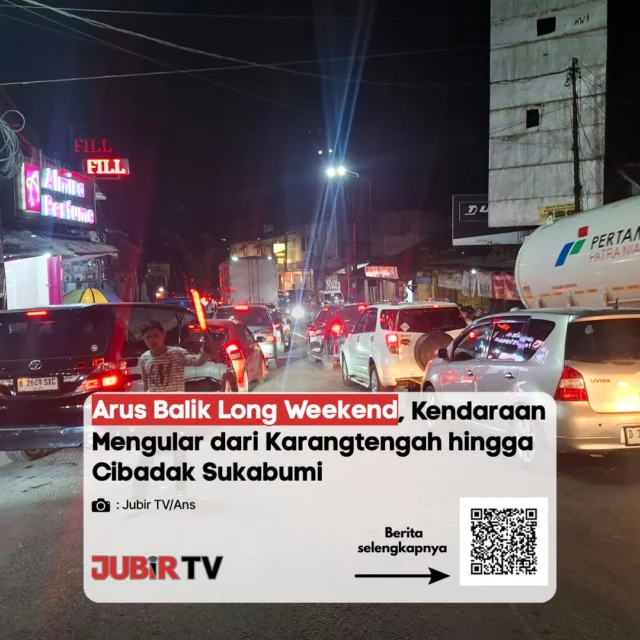 Arus Balik Long Weekend: Kendaraan Mengular dari Karangtengah hingga Cibadak 🚗🚦
Arus balik libur panjang akhir pekan ini terpantau padat merayap di jalur utama Sukabumi. Antrean kendaraan tampak mengular panjang, membentang mulai dari wilayah Karangtengah hingga kawasan Cibadak. Kepadatan ini dipicu oleh tingginya volume kendaraan wisatawan yang mulai kembali ke arah luar kota setelah menghabiskan waktu libur di berbagai destinasi wisata Sukabumi. Para pengendara diimbau untuk tetap bersabar, mematuhi rambu lalu lintas, dan selalu menjaga jarak aman selama di perjalanan.

📌 𝐈𝐧𝐟𝐨 𝐥𝐞𝐧𝐠𝐤𝐚𝐩𝐧𝐲𝐚 𝐜𝐞𝐤 𝐝𝐢 𝐬𝐭𝐨𝐫𝐲 & 𝐬𝐨𝐫𝐨𝐭𝐚𝐧

#jubirtv #jubirtvnewscom #sukabumi #infolalulintas #arusbalik #longweekend #cibadak #karangtengah #infocuaca #infocegatansukabumi