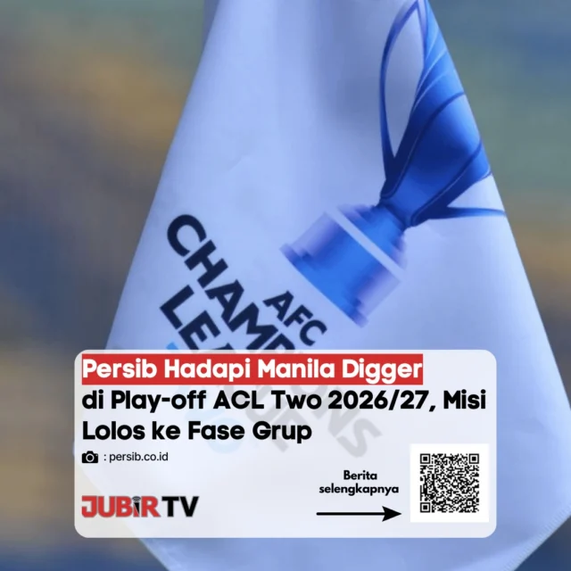 Persib Hadapi Manila Digger di Play-off ACL Two 2026/27: Misi Lolos ke Fase Grup ⚽🔵
Persib Bandung akan segera melakoni laga krusial menghadapi Manila Digger dalam babak play-off AFC Champions League (ACL) Two musim 2026/2027. Pertandingan ini menjadi misi wajib bagi "Maung Bandung" untuk meraih kemenangan demi mengamankan satu tiket menuju fase grup kompetisi kasta kedua antarklub Asia tersebut. Seluruh persiapan kini tengah difokuskan oleh tim pelatih untuk menjaga performa terbaik pemain demi membanggakan nama Indonesia di kancah internasional.

📌 𝐈𝐧𝐟𝐨 𝐥𝐞𝐧𝐠𝐤𝐚𝐩𝐧𝐲𝐚 𝐜𝐞𝐤 𝐝𝐢 𝐬𝐭𝐨𝐫𝐲 & 𝐬𝐨𝐫𝐨𝐭𝐚𝐧

#jubirtv #jubirtvnewscom #persib #persibbandung #acltwo #afcchampionsleaguetwo #maniladigger #maungbandung #sepakbolaasia #liga1