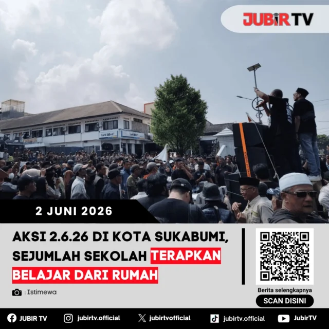 Aksi 2.6.26 di Kota Sukabumi: Sejumlah Sekolah Terapkan Belajar dari Rumah 🏫🏠
Menyusul adanya rencana aksi massa yang berlangsung hari ini, Selasa (2/6/2026), di wilayah Kota Sukabumi, sejumlah sekolah memutuskan untuk menerapkan kebijakan belajar dari rumah (BDR) bagi para siswanya. Langkah ini diambil sebagai upaya antisipasi dan bentuk perlindungan terhadap keamanan serta kenyamanan peserta didik selama proses kegiatan belajar mengajar di tengah situasi yang kurang kondusif di lapangan. Pihak sekolah mengimbau para orang tua untuk memastikan putra-putrinya tetap fokus belajar secara daring selama periode kebijakan tersebut berlangsung.

📌 𝐈𝐧𝐟𝐨 𝐥𝐞𝐧𝐠𝐤𝐚𝐩𝐧𝐲𝐚 𝐜𝐞𝐤 𝐝𝐢 𝐬𝐭𝐨𝐫𝐲 & 𝐬𝐨𝐫𝐨𝐭𝐚𝐧

#jubirtv #jubirtvnewscom #sukabumi #kotasukabumi #belajardirumah #infosekolah #aksi2626 #infosukabumi #pendidikan #waspada