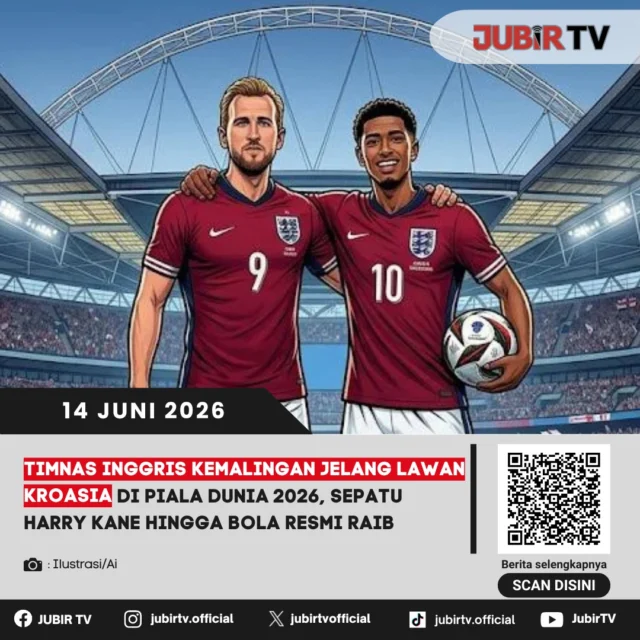 Persiapan Timnas Inggris jelang menghadapi Kroasia di Piala Dunia 2026 terganggu akibat aksi pencurian. Sejumlah perlengkapan penting dilaporkan raib, mulai dari sepatu milik Harry Kane dan Jude Bellingham hingga bola resmi turnamen. Insiden ini terjadi saat kargo tim dalam perjalanan menuju markas latihan di Kansas City, Amerika Serikat.

📌 𝐈𝐧𝐟𝐨 𝐥𝐞𝐧𝐠𝐤𝐚𝐩𝐧𝐲𝐚 𝐜𝐞𝐤 𝐝𝐢 𝐬𝐭𝐨𝐫𝐲 & 𝐬𝐨𝐫𝐨𝐭𝐚𝐧

#jubirtv #jubirtvnewscom #timnasinggris #pialadunia2026 #harrykane #judebellingham #beritabola #worldcup2026 #sepakbola #kriminal #updatebola #fifaworldcup