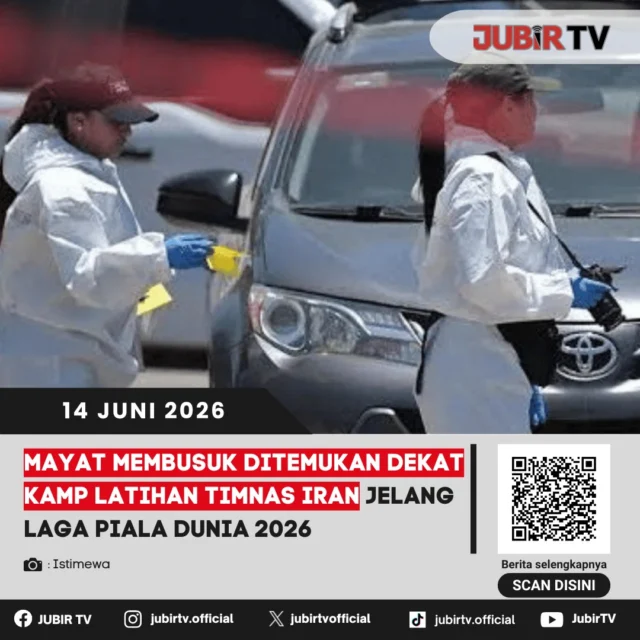 Jelang laga perdana Piala Dunia 2026, suasana di sekitar kamp latihan Timnas Iran di Tijuana, Meksiko, mendadak geger. Polisi menemukan mayat yang sudah membusuk di dalam sebuah mobil yang terparkir tak jauh dari lokasi latihan. Hingga kini, identitas korban belum diketahui dan kasus tersebut masih dalam penyelidikan pihak berwenang.

📌 𝐈𝐧𝐟𝐨 𝐥𝐞𝐧𝐠𝐤𝐚𝐩𝐧𝐲𝐚 𝐜𝐞𝐤 𝐝𝐢 𝐬𝐭𝐨𝐫𝐲 & 𝐬𝐨𝐫𝐨𝐭𝐚𝐧

#jubirtv #jubirtvnewscom #pialadunia2026 #timnasiran #beritadunia #kriminal #pialadunia #worldcup2026 #beritaterkini #fifa #meksiko #updateberita