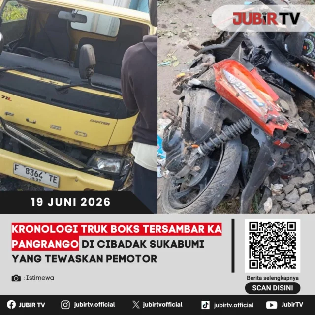 Polisi mengungkap kronologi kecelakaan yang melibatkan truk boks dan Kereta Api Pangrango di perlintasan kereta api Cibadak. Insiden tersebut berujung tragis setelah satu pengendara motor meninggal dunia akibat terhimpit kendaraan saat tabrakan terjadi.

Dari hasil penyelidikan awal, petugas telah mengumpulkan keterangan saksi dan sejumlah fakta di lokasi kejadian untuk mengetahui penyebab pasti kecelakaan. Bagaimana detik-detik truk boks bisa tersambar kereta dan apa hasil temuan polisi?

📌 𝐈𝐧𝐟𝐨 𝐥𝐞𝐧𝐠𝐤𝐚𝐩𝐧𝐲𝐚 𝐜𝐞𝐤 𝐝𝐢 𝐬𝐭𝐨𝐫𝐲 & 𝐬𝐨𝐫𝐨𝐭𝐚𝐧

#jubirtv #jubirtvnewscom #kapangrango #cibadak #sukabumi #kecelakaankereta #trukboks #polisiungkapkronologi #beritasukabumi #jawabarat #infoterkini #perlintasankeretaapi