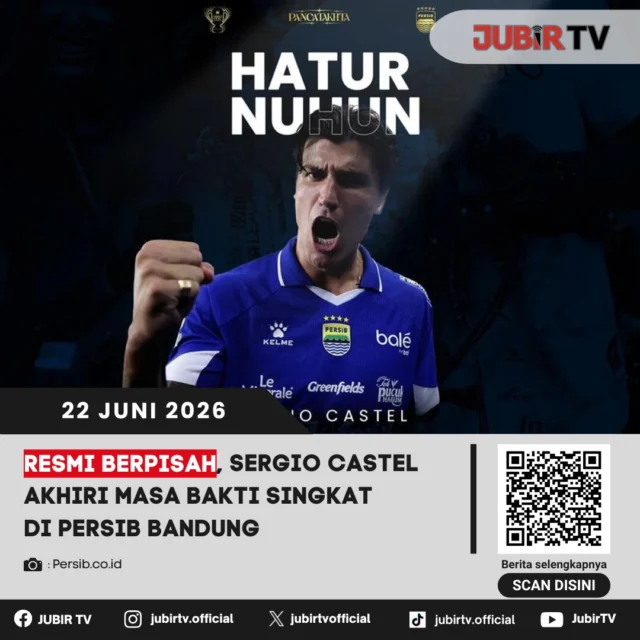Persib Bandung kembali mengumumkan perpisahan dengan salah satu pemainnya. Sergio Castel resmi mengakhiri masa baktinya bersama Maung Bandung setelah menjalani periode singkat bersama klub kebanggaan Bobotoh tersebut.

Keputusan ini menambah daftar perubahan skuad Persib menjelang menghadapi kompetisi musim berikutnya.

Apa alasan di balik perpisahan ini dan bagaimana kontribusi Sergio Castel selama berseragam Persib?

📌 𝐈𝐧𝐟𝐨 𝐥𝐞𝐧𝐠𝐤𝐚𝐩𝐧𝐲𝐚 𝐜𝐞𝐤 𝐝𝐢 𝐬𝐭𝐨𝐫𝐲 & 𝐬𝐨𝐫𝐨𝐭𝐚𝐧

#jubirtv #jubirtvnewscom #persib #persibbandung #sergiocastel #maungbandung #bobotoh #liga1 #transferpemain #beritabola #sepakbolaindonesia #infoterkini