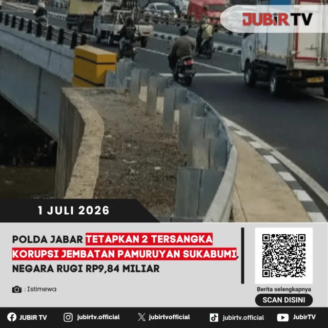 Polda Jawa Barat menetapkan dua tersangka dalam kasus dugaan korupsi proyek pembangunan Jembatan Pamuruyan di Kabupaten Sukabumi. Kasus yang berkaitan dengan proyek senilai lebih dari Rp20 miliar itu diduga menyebabkan kerugian negara mencapai Rp9,84 miliar berdasarkan hasil audit Badan Pemeriksa Keuangan (BPK). 

Penyidik menduga terjadi manipulasi laporan progres pekerjaan sehingga pencairan dana proyek tidak sesuai dengan kondisi fisik di lapangan. Siapa saja tersangka yang ditetapkan, bagaimana modus dugaan korupsi tersebut, dan sejauh mana perkembangan proses hukumnya?

📌 𝐈𝐧𝐟𝐨 𝐥𝐞𝐧𝐠𝐤𝐚𝐩𝐧𝐲𝐚 𝐜𝐞𝐤 𝐝𝐢 𝐬𝐭𝐨𝐫𝐲 & 𝐬𝐨𝐫𝐨𝐭𝐚𝐧

#jubirtv #jubirtvnewscom #sukabumi #cibadak #pamuruyan #korupsi #poldajabar #jembatanpamuruyan #beritasukabumi #jawabarat #tipikor #hukumindonesia
