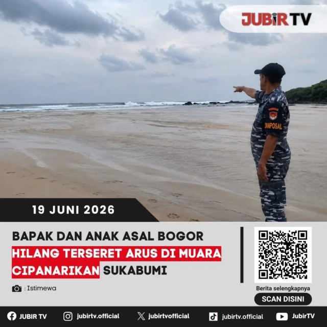 Liburan keluarga di Pantai Pasir Putih Cipanarikan berubah menjadi tragedi setelah seorang bapak dan anak asal Kota Bogor dilaporkan hilang terseret arus saat berenang di kawasan muara sungai. Peristiwa tersebut terjadi pada Jumat sore dan langsung memicu upaya pencarian oleh warga serta tim gabungan.

Korban diketahui sedang berwisata bersama keluarga sebelum diduga terseret arus kuat di area muara yang dikenal memiliki karakteristik arus bawah cukup berbahaya. Hingga laporan awal diterima, proses pencarian terus dilakukan dengan melibatkan berbagai unsur penyelamat. Bagaimana kronologi lengkap kejadian dan perkembangan pencarian kedua korban?

📌 𝐈𝐧𝐟𝐨 𝐥𝐞𝐧𝐠𝐤𝐚𝐩𝐧𝐲𝐚 𝐜𝐞𝐤 𝐝𝐢 𝐬𝐭𝐨𝐫𝐲 & 𝐬𝐨𝐫𝐨𝐭𝐚𝐧

#jubirtv #jubirtvnewscom #cipanarikan #pangumbahan #ciracap #sukabumi #wisatawanhilang #lakalaut #pantaiPasirPutih #beritasukabumi #jawabarat #infoterkini
