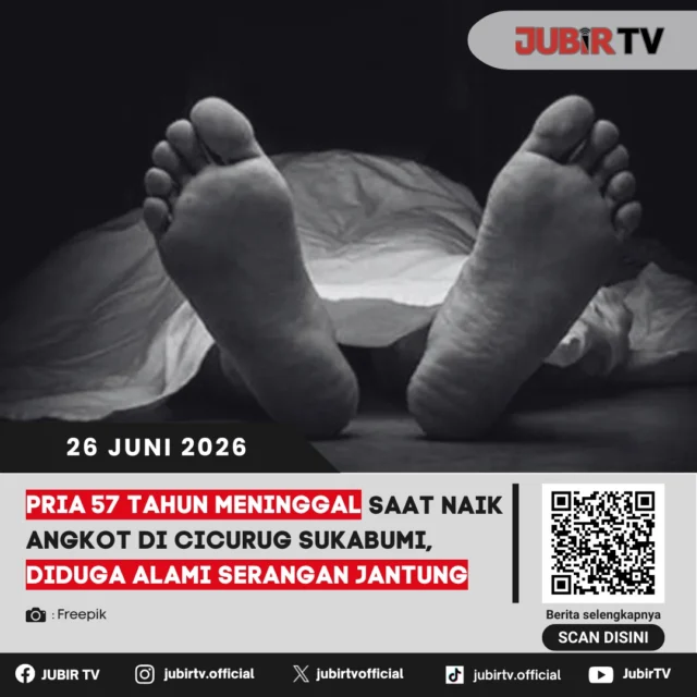 Seorang penumpang angkot meninggal dunia secara mendadak saat dalam perjalanan di wilayah Cicurug, Kabupaten Sukabumi. Korban diduga mengalami serangan jantung sebelum akhirnya dinyatakan meninggal dunia oleh petugas medis. 

Peristiwa ini sempat menggegerkan warga di sekitar lokasi. Bagaimana kronologi kejadian, identitas korban, serta hasil pemeriksaan awal dari pihak kepolisian?

𝗣𝗲𝗻𝗷𝗲𝗹𝗮𝘀𝗮𝗻 𝗹𝗲𝗻𝗴𝗸𝗮𝗽𝗻𝘆𝗮 𝗱𝗶 𝗸𝗼𝗹𝗼𝗺 𝗸𝗼𝗺𝗲𝗻𝘁𝗮𝗿 👇

#jubirtv #jubirtvnewscom #sukabumi #cicurug #angkot #peristiwa #seranganjantung #beritasukabumi #jawabarat #infolokal #polisi #kesehatan