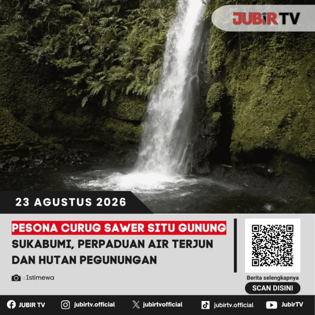 🌿 Pesona Curug Sawer Situ Gunung Sukabumi, perpaduan air terjun dan hutan pegunungan.

Curug Sawer menjadi salah satu destinasi alam Sukabumi yang menawarkan air terjun, hutan pegunungan, dan suasana sejuk khas kawasan Situ Gunung.

Seperti apa pesona Curug Sawer?

📌 𝐈𝐧𝐟𝐨 𝐥𝐞𝐧𝐠𝐤𝐚𝐩𝐧𝐲𝐚 𝐜𝐞𝐤 𝐝𝐢 𝐬𝐭𝐨𝐫𝐲 & 𝐬𝐨𝐫𝐨𝐭𝐚𝐧

#jubirtv #jubirtvnewscom #sukabumi #curugsawer #situgunung #wisatasukabumi #wisataalam #airterjun #exploresukabumi #beritasukabumi
