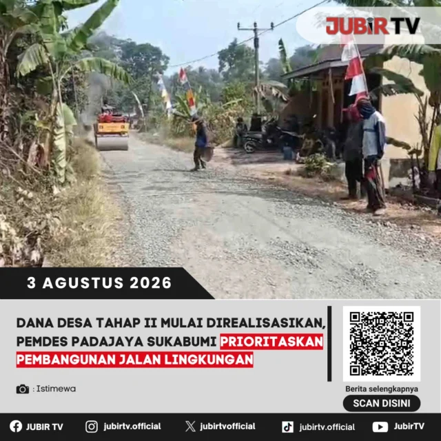 🛣️ Pemerintah Desa Padajaya mulai merealisasikan Dana Desa Tahap II Tahun Anggaran 2026 dengan memprioritaskan pembangunan infrastruktur jalan lingkungan. Pengaspalan ruas Jalan Purwasedar I–Mekarwangi sepanjang 500 meter diharapkan dapat memperlancar mobilitas warga, meningkatkan akses menuju permukiman dan lahan pertanian, serta mendorong pemerataan pembangunan desa.

📌 𝐈𝐧𝐟𝐨 𝐥𝐞𝐧𝐠𝐤𝐚𝐩𝐧𝐲𝐚 𝐜𝐞𝐤 𝐝𝐢 𝐬𝐭𝐨𝐫𝐲 & 𝐬𝐨𝐫𝐨𝐭𝐚𝐧

#jubirtv #jubirtvnewscom #danadesa #jampangkulon #padajaya #pembangunandesa #jalanlingkungan #kabupatensukabumi #beritasukabumi #infrastruktur