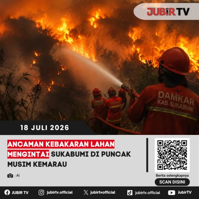 🔥 Puncak musim kemarau mulai mengancam Sukabumi. Risiko kebakaran lahan dan hutan meningkat, sehingga masyarakat diminta lebih waspada dan tidak melakukan aktivitas yang bisa memicu munculnya api. Simak wilayah yang perlu mendapat perhatian dan langkah antisipasinya.

📌 𝐈𝐧𝐟𝐨 𝐥𝐞𝐧𝐠𝐤𝐚𝐩𝐧𝐲𝐚 𝐜𝐞𝐤 𝐝𝐢 𝐬𝐭𝐨𝐫𝐲 & 𝐬𝐨𝐫𝐨𝐭𝐚𝐧

#jubirtv #jubirtvnewscom #kabupatensukabumi #sukabumi #musimkemarau #kebakaranlahan #karhutla #bpbd #mitigasibencana #beritasukabumi