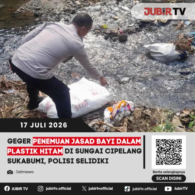 🚨 Warga Kota Sukabumi digegerkan dengan penemuan jasad bayi laki-laki di dalam kantong plastik hitam di aliran Sungai Cipelang. Polisi telah melakukan olah TKP dan kini masih menyelidiki pelaku serta penyebab bayi tersebut berada di lokasi. 

Jasad bayi pertama kali ditemukan oleh anak-anak yang hendak bermain di sekitar sungai. Setelah menerima laporan, petugas langsung mengevakuasi jenazah ke rumah sakit untuk dilakukan pemeriksaan medis dan mengumpulkan keterangan saksi guna mengungkap kasus tersebut.

📌 𝐈𝐧𝐟𝐨 𝐥𝐞𝐧𝐠𝐤𝐚𝐩𝐧𝐲𝐚 𝐜𝐞𝐤 𝐝𝐢 𝐬𝐭𝐨𝐫𝐲 & 𝐬𝐨𝐫𝐨𝐭𝐚𝐧

#jubirtv #jubirtvnewscom #sukabumi #penemuanbayi #sungaicipelang #polisi #kriminal #beritasukabumi #jawabarat