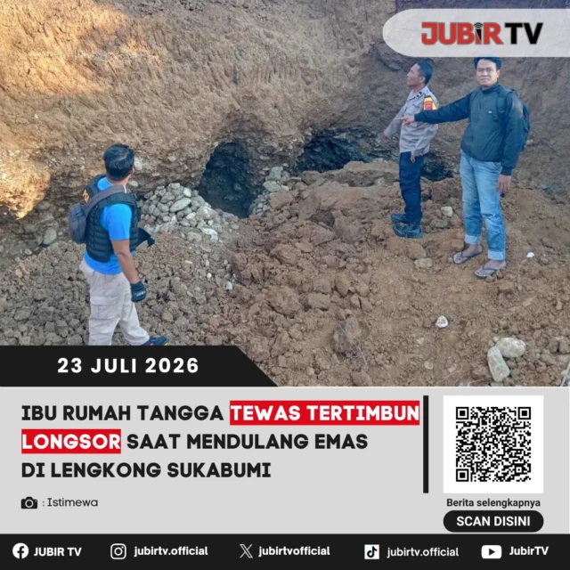 ⛏️ Tragedi terjadi di Lengkong, Kabupaten Sukabumi. Seorang ibu rumah tangga meninggal dunia setelah tertimbun longsor saat mendulang emas di kawasan Sungai Leuwi Loa Cikaso. Sementara satu orang lainnya mengalami luka ringan. Simak kronologi lengkap peristiwa ini.

📌 𝐈𝐧𝐟𝐨 𝐥𝐞𝐧𝐠𝐤𝐚𝐩𝐧𝐲𝐚 𝐜𝐞𝐤 𝐝𝐢 𝐬𝐭𝐨𝐫𝐲 & 𝐬𝐨𝐫𝐨𝐭𝐚𝐧

#jubirtv #jubirtvnewscom #lengkong #kabupatensukabumi #longsor #tambangemas #peti #beritasukabumi #peristiwa #jawabarat