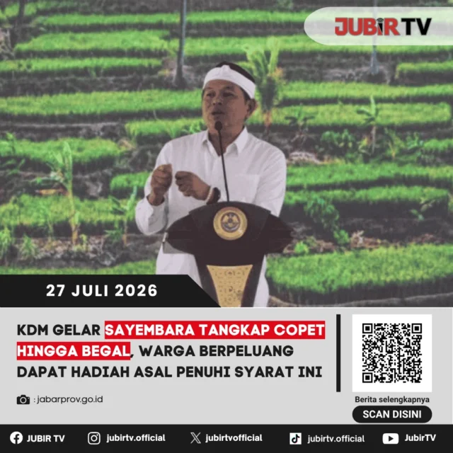 🚨 Gubernur Jawa Barat Dedi Mulyadi (KDM) menggelar sayembara bagi warga yang membantu menangkap copet, begal, hingga pelaku kejahatan jalanan. Hadiah telah disiapkan, namun ada syarat yang wajib dipenuhi agar berhak menerimanya. Simak ketentuan lengkapnya.

📌 𝐈𝐧𝐟𝐨 𝐥𝐞𝐧𝐠𝐤𝐚𝐩𝐧𝐲𝐚 𝐜𝐞𝐤 𝐝𝐢 𝐬𝐭𝐨𝐫𝐲 & 𝐬𝐨𝐫𝐨𝐭𝐚𝐧

#jubirtv #jubirtvnewscom #dedimulyadi #kdm #jawabarat #begal #copet #keamanan #beritanasional #kriminalitas
