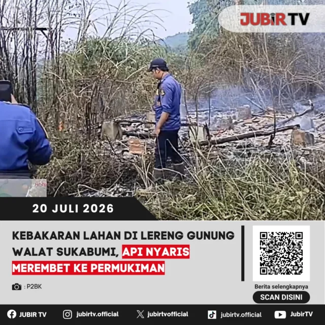🔥 Kebakaran lahan melanda lereng Gunung Walat, Kabupaten Sukabumi. Kobaran api yang membesar akibat kondisi lahan kering sempat mengkhawatirkan warga karena nyaris merembet ke kawasan permukiman. Simak kronologi dan upaya pemadaman selengkapnya.

📌 𝐈𝐧𝐟𝐨 𝐥𝐞𝐧𝐠𝐤𝐚𝐩𝐧𝐲𝐚 𝐜𝐞𝐤 𝐝𝐢 𝐬𝐭𝐨𝐫𝐲 & 𝐬𝐨𝐫𝐨𝐭𝐚𝐧

#jubirtv #jubirtvnewscom #gunungwalat #kabupatensukabumi #kebakaranlahan #damkar #bpbd #musimkemarau #beritasukabumi #jawabarat