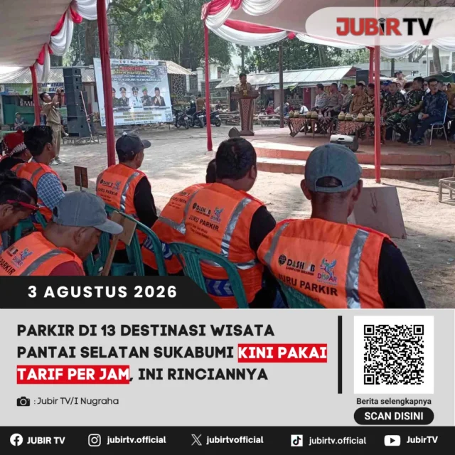 🏖️ Liburan ke pantai selatan Sukabumi kini makin tertib! Pemerintah Kabupaten Sukabumi mulai menerapkan sistem tarif parkir per jam di 13 destinasi wisata pantai. Kebijakan ini diterapkan untuk menciptakan tarif yang lebih transparan, meningkatkan kenyamanan wisatawan, sekaligus menata pengelolaan parkir agar lebih profesional. Jangan lupa cek rincian tarifnya sebelum berkunjung!

📌 𝐈𝐧𝐟𝐨 𝐥𝐞𝐧𝐠𝐤𝐚𝐩𝐧𝐲𝐚 𝐜𝐞𝐤 𝐝𝐢 𝐬𝐭𝐨𝐫𝐲 & 𝐬𝐨𝐫𝐨𝐭𝐚𝐧

#jubirtv #jubirtvnewscom #wisatasukabumi #pantaiselatan #parkirwisata #kabupatensukabumi #pariwisata #beritasukabumi #jawabarat #liburan