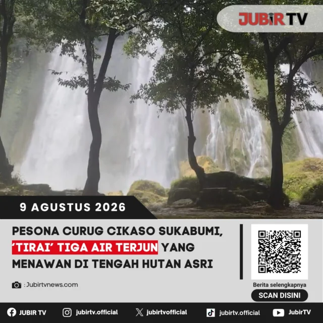 Curug Cikaso menjadi salah satu destinasi wisata alam paling terkenal di kawasan Sukabumi Selatan. Air terjun ini berada di Kampung Ciniti, Desa Cibitung, Kecamatan Surade, Kabupaten Sukabumi, Jawa Barat, dan dikenal karena panorama tiga aliran air terjun yang jatuh berdampingan dalam satu tebing besar.

Lokasinya berada sekitar 8 kilometer dari Surade dan dapat dijangkau melalui jalur utama Sukabumi Selatan.

📌 𝐈𝐧𝐟𝐨 𝐥𝐞𝐧𝐠𝐤𝐚𝐩𝐧𝐲𝐚 𝐜𝐞𝐤 𝐝𝐢 𝐬𝐭𝐨𝐫𝐲 & 𝐬𝐨𝐫𝐨𝐭𝐚𝐧
#jubirtv #jubirtvnewscom #curugcikaso #pariwisatasukabumi #curug