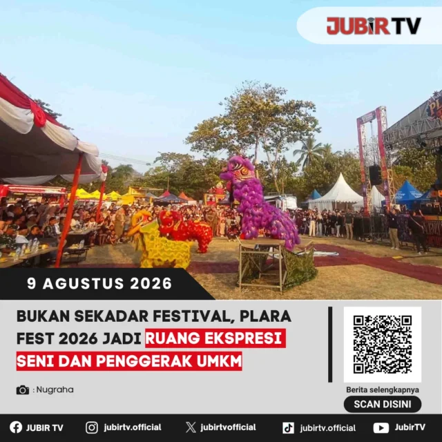 Pelabuhan Ratu Festival (Plara Fest) 2026 resmi digelar di kawasan Pantai Buffalo, Palabuhanratu, Kabupaten Sukabumi, Sabtu (8/8/2026). Festival yang menjadi bagian dari rangkaian peringatan Hari Jadi Kabupaten Sukabumi (HJKS) ke-156 ini tidak hanya menghadirkan hiburan, tetapi juga menjadi wadah ekspresi seni budaya sekaligus ruang promosi bagi pelaku usaha lokal.

Kegiatan dibuka dengan penampilan barongsai yang disambut antusias pengunjung. Acara kemudian dilanjutkan dengan pertunjukan seni tradisional dari Komunitas Sanggar Seni Palabuhanratu (KSSP), santunan kepada anak yatim, serta kunjungan ke sejumlah stan pelaku usaha yang turut meramaikan festival.

📌 𝐈𝐧𝐟𝐨 𝐥𝐞𝐧𝐠𝐤𝐚𝐩𝐧𝐲𝐚 𝐜𝐞𝐤 𝐝𝐢 𝐬𝐭𝐨𝐫𝐲 & 𝐬𝐨𝐫𝐨𝐭𝐚𝐧

#jubirtv #jubirtvnewscom #palarafest2026 #umkm #hjkske156 #sukabumi