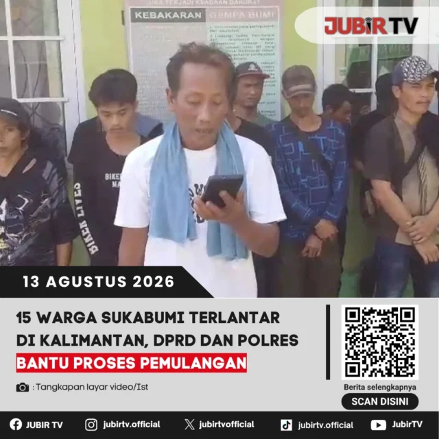 😔 15 warga Sukabumi terlantar di Kalimantan, Pemkab turun tangan.

Belasan warga asal Sukabumi dilaporkan terlantar di Kalimantan dan kini mendapat perhatian pemerintah daerah. Pemkab Sukabumi berupaya memastikan kondisi mereka serta mencari langkah penanganan dan pemulangan.

Bagaimana awal mula mereka bisa terlantar di Kalimantan?

📌 𝐈𝐧𝐟𝐨 𝐥𝐞𝐧𝐠𝐤𝐚𝐩𝐧𝐲𝐚 𝐜𝐞𝐤 𝐝𝐢 𝐬𝐭𝐨𝐫𝐲 & 𝐬𝐨𝐫𝐨𝐭𝐚𝐧

#jubirtv #jubirtvnewscom #sukabumi #kalimantan #wargasukabumi #pemkabsukabumi #perlindunganwarga #sosial #kabupatensukabumi #beritasukabumi