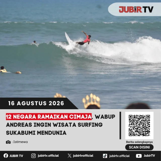 🏄 Cimaja kembali jadi sorotan dunia, peselancar dari 12 negara ramaikan Sukabumi!

Ajang surfing di Pantai Cimaja menjadi momentum untuk memperkenalkan potensi wisata bahari Sukabumi ke kancah internasional. Wakil Bupati Sukabumi Andreas berharap wisata surfing Sukabumi semakin dikenal hingga mendunia.

Seperti apa keseruan ajang surfing di Cimaja?

📌 𝐈𝐧𝐟𝐨 𝐥𝐞𝐧𝐠𝐤𝐚𝐩𝐧𝐲𝐚 𝐜𝐞𝐤 𝐝𝐢 𝐬𝐭𝐨𝐫𝐲 & 𝐬𝐨𝐫𝐨𝐭𝐚𝐧

#jubirtv #jubirtvnewscom #cimaja #sukabumi #surfing #wisatasukabumi #wisatabahari #surfingindonesia #palabuhanratu #pariwisata #beritasukabumi