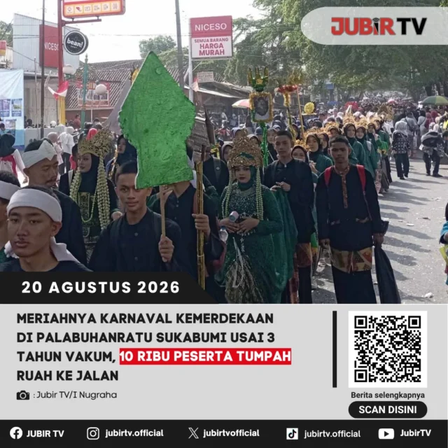 Meriahnya karnaval kemerdekaan Palabuhanratu Sukabumi.

Karnaval kemerdekaan di Palabuhanratu berlangsung meriah dengan berbagai penampilan dan kreativitas warga dalam menyemarakkan HUT ke-81 Kemerdekaan RI.

Seperti apa kemeriahan karnavalnya?

📌 𝐈𝐧𝐟𝐨 𝐥𝐞𝐧𝐠𝐤𝐚𝐩𝐧𝐲𝐚 𝐜𝐞𝐤 𝐝𝐢 𝐬𝐭𝐨𝐫𝐲 & 𝐬𝐨𝐫𝐨𝐭𝐚𝐧

#jubirtv #jubirtvnewscom #palabuhanratu #sukabumi #karnavalkemerdekaan #hutri81 #17agustus #kemerdekaanindonesia #beritasukabumi