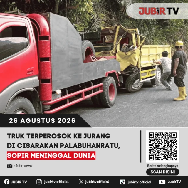 🚨 Truk terperosok ke jurang di Cisarakan Palabuhanratu, sopir meninggal dunia.

Sebuah truk mengalami kecelakaan dan terperosok ke jurang di wilayah Cisarakan, Kecamatan Palabuhanratu, Kabupaten Sukabumi. Dalam peristiwa tersebut, sopir truk dilaporkan meninggal dunia.

Bagaimana kronologi kecelakaan tersebut?

📌 𝐈𝐧𝐟𝐨 𝐥𝐞𝐧𝐠𝐤𝐚𝐩𝐧𝐲𝐚 𝐜𝐞𝐤 𝐝𝐢 𝐬𝐭𝐨𝐫𝐲 & 𝐬𝐨𝐫𝐨𝐭𝐚𝐧

#jubirtv #jubirtvnewscom #palabuhanratu #cisarakan #sukabumi #kecelakaan #kecelakaanmaut #trukterperosok #lakalantas #beritasukabumi