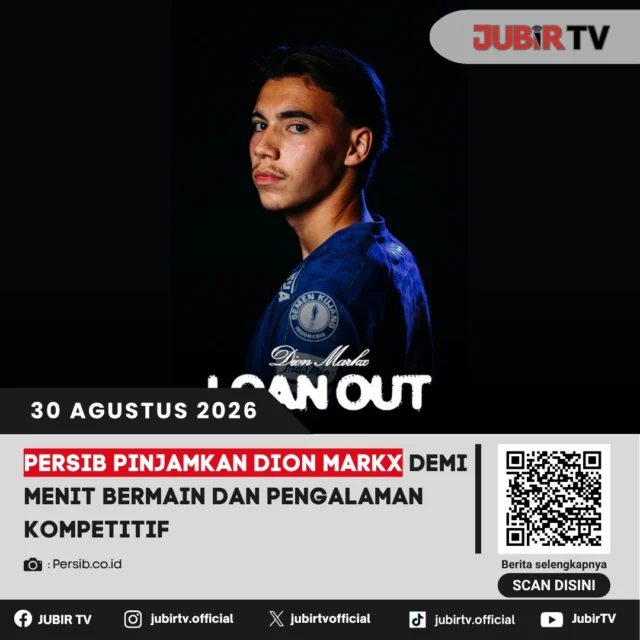 ⚽ Persib pinjamkan Dion Markx demi menit bermain dan pengalaman kompetitif.

Persib Bandung memutuskan meminjamkan Dion Markx agar sang pemain mendapatkan kesempatan bermain lebih banyak serta menambah pengalaman di level kompetitif.

Langkah ini diharapkan dapat membantu perkembangan Dion sebelum kembali memperkuat Maung Bandung.

Ke klub mana Dion Markx dipinjamkan?

📌 𝐈𝐧𝐟𝐨 𝐥𝐞𝐧𝐠𝐤𝐚𝐩𝐧𝐲𝐚 𝐜𝐞𝐤 𝐝𝐢 𝐬𝐭𝐨𝐫𝐲 & 𝐬𝐨𝐫𝐨𝐭𝐚𝐧

#jubirtv #jubirtvnewscom #persib #persibbandung #dionmarkx #maungbandung #pemainpersib #sepakbolaindonesia #ligaindonesia #beritapersib #beritaolahraga