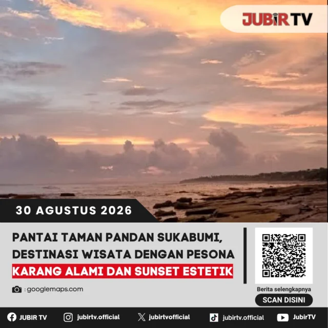 Kabupaten Sukabumi memiliki banyak destinasi wisata alam yang menawarkan panorama indah. 

Salah satunya adalah Pantai Pandan di Desa Cikangkung, Kecamatan Ciracap, yang dikenal dengan hamparan karang alami dan panorama matahari terbenam yang memukau.

Pantai yang berada di kawasan selatan Sukabumi ini menghadirkan pemandangan yang eksotis dengan deburan ombak Samudera Hindia. Suasana yang masih asri membuat Pantai Pandan menjadi pilihan bagi wisatawan yang ingin menikmati ketenangan jauh dari keramaian.

Daya tarik utama pantai ini muncul menjelang sore hari. Cahaya matahari yang perlahan tenggelam di balik cakrawala menciptakan gradasi warna jingga keemasan yang mempercantik pemandangan laut.

📌 𝐈𝐧𝐟𝐨 𝐥𝐞𝐧𝐠𝐤𝐚𝐩𝐧𝐲𝐚 𝐜𝐞𝐤 𝐝𝐢 𝐬𝐭𝐨𝐫𝐲 & 𝐬𝐨𝐫𝐨𝐭𝐚𝐧

#jubirtv #jubirtvnewscom #pantaitamanpandan #wisatasukabumi #pantai